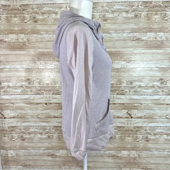 Carhartt- Lavender Waffle Fabric Zip Up Hooded Lightweight Sweatshirt- XS 0-2 - Picture 3 of 7